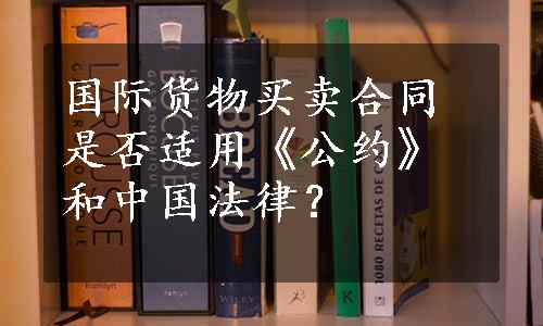 国际货物买卖合同是否适用《公约》和中国法律？