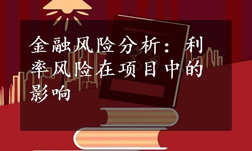 金融风险分析：利率风险在项目中的影响