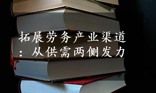 拓展劳务产业渠道：从供需两侧发力