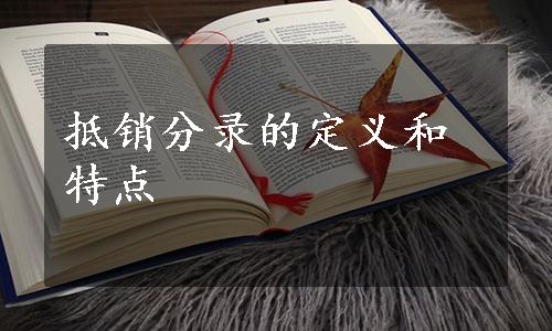 抵销分录的定义和特点