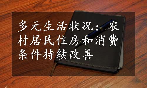 多元生活状况：农村居民住房和消费条件持续改善