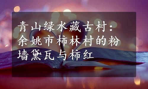 青山绿水藏古村：余姚市柿林村的粉墙黛瓦与柿红