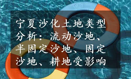 宁夏沙化土地类型分析：流动沙地、半固定沙地、固定沙地、耕地受影响