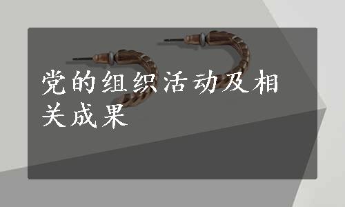 党的组织活动及相关成果