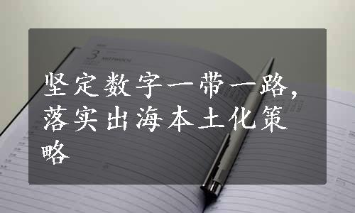 坚定数字一带一路,落实出海本土化策略