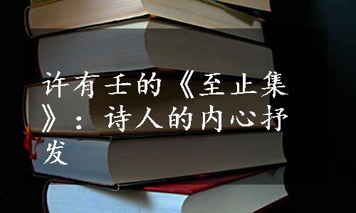 许有壬的《至止集》：诗人的内心抒发