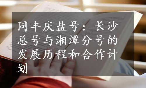 同丰庆盐号：长沙总号与湘潭分号的发展历程和合作计划