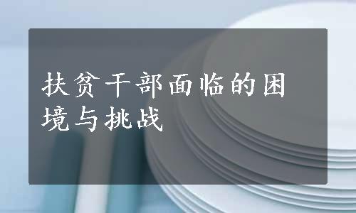 扶贫干部面临的困境与挑战