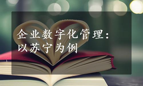 企业数字化管理：以苏宁为例