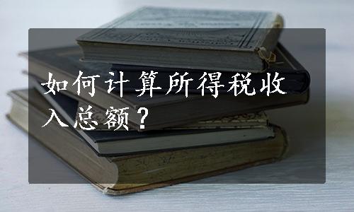 如何计算所得税收入总额？