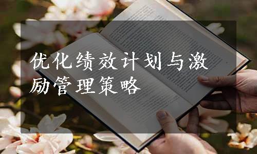 优化绩效计划与激励管理策略