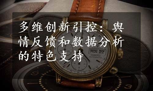 多维创新引控：舆情反馈和数据分析的特色支持