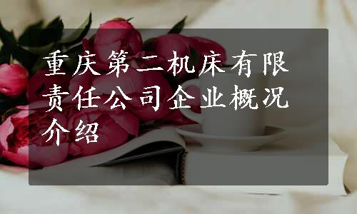 重庆第二机床有限责任公司企业概况介绍