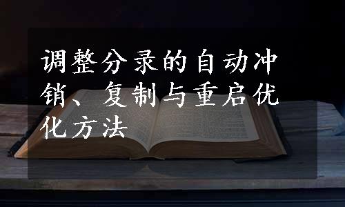 调整分录的自动冲销、复制与重启优化方法