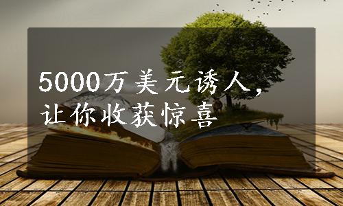 5000万美元诱人，让你收获惊喜