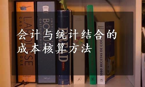 会计与统计结合的成本核算方法