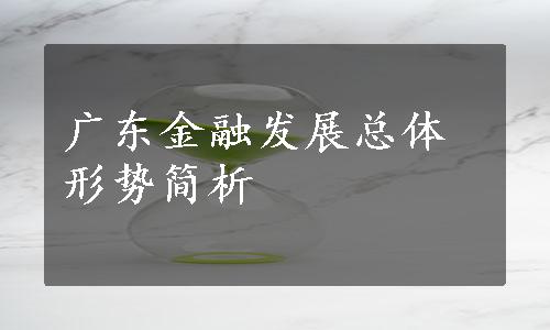 广东金融发展总体形势简析