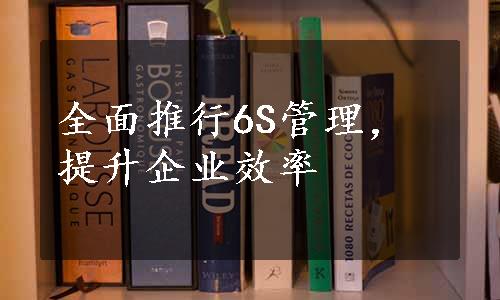 全面推行6S管理，提升企业效率