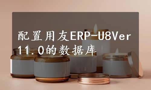 配置用友ERP-U8Ver11.0的数据库