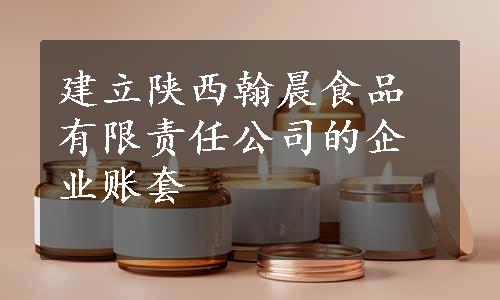 建立陕西翰晨食品有限责任公司的企业账套