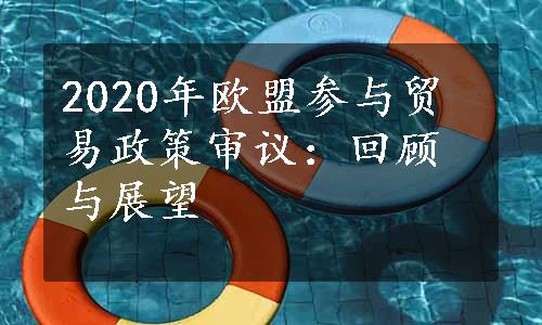 2020年欧盟参与贸易政策审议：回顾与展望