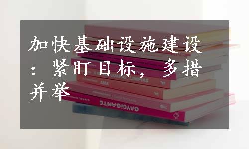 加快基础设施建设：紧盯目标，多措并举