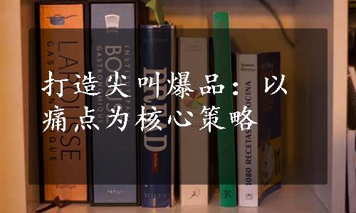 打造尖叫爆品：以痛点为核心策略