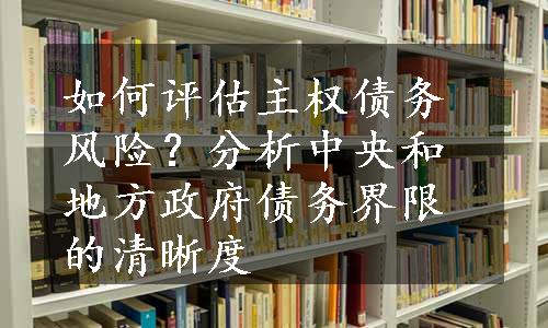 如何评估主权债务风险？分析中央和地方政府债务界限的清晰度