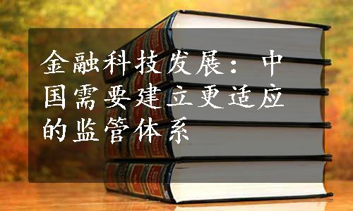 金融科技发展：中国需要建立更适应的监管体系