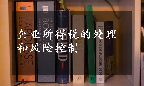 企业所得税的处理和风险控制