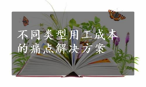 不同类型用工成本的痛点解决方案