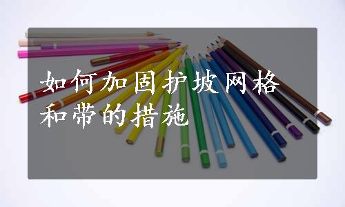 如何加固护坡网格和带的措施