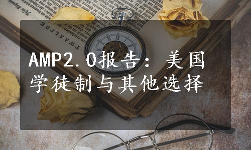 AMP2.0报告：美国学徒制与其他选择