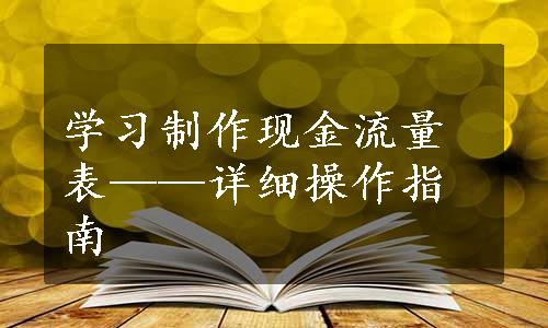 学习制作现金流量表——详细操作指南