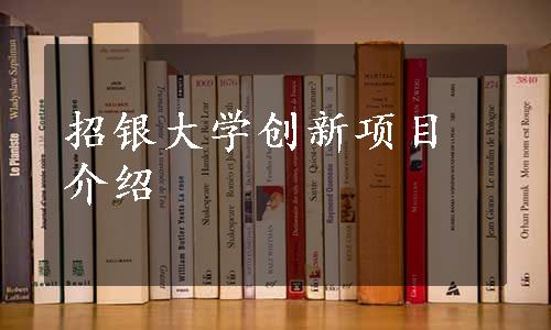 招银大学创新项目介绍