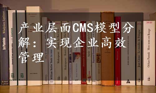 产业层面CMS模型分解：实现企业高效管理