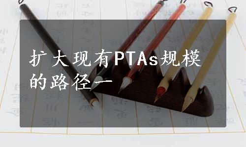 扩大现有PTAs规模的路径一