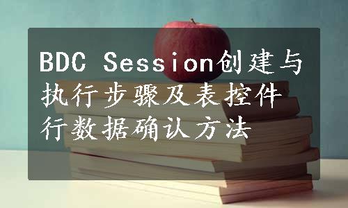 BDC Session创建与执行步骤及表控件行数据确认方法