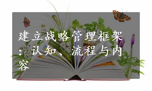 建立战略管理框架：认知、流程与内容