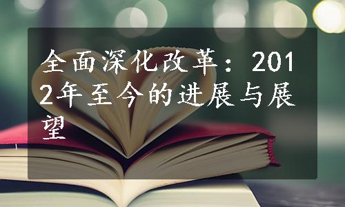 全面深化改革：2012年至今的进展与展望