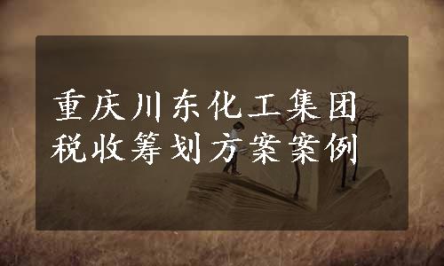 重庆川东化工集团税收筹划方案案例