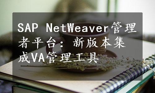 SAP NetWeaver管理者平台：新版本集成VA管理工具