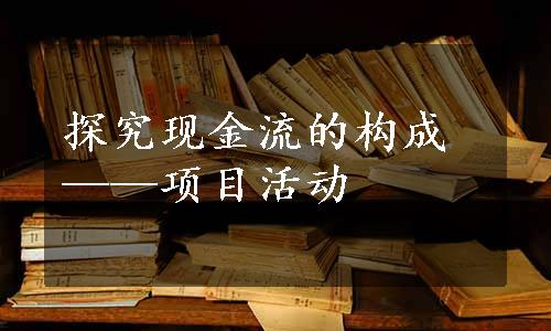 探究现金流的构成——项目活动