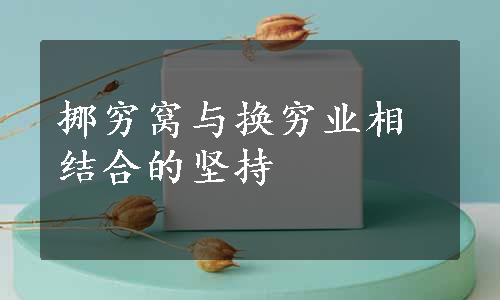 挪穷窝与换穷业相结合的坚持