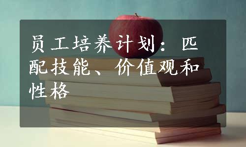 员工培养计划：匹配技能、价值观和性格