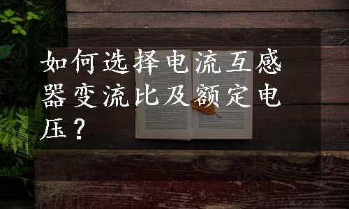 如何选择电流互感器变流比及额定电压？