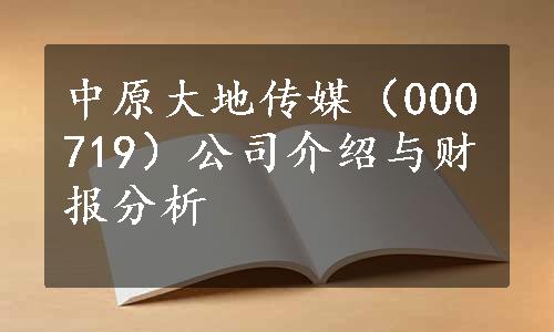 中原大地传媒（000719）公司介绍与财报分析