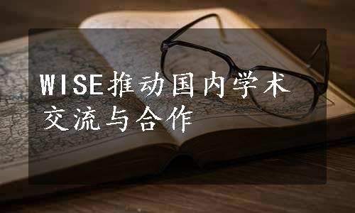 WISE推动国内学术交流与合作