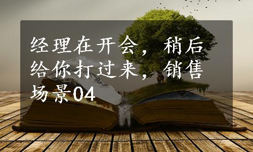 经理在开会，稍后给你打过来，销售场景04