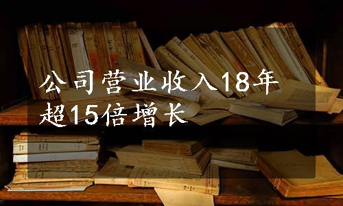 公司营业收入18年超15倍增长